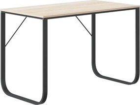 vidaXL Γραφείο Υπολογιστή Μαύρο/Δρυς 110 x 60 x 73 εκ. από Μοριοσανίδα