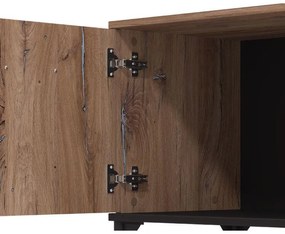 Έπιπλο TV Corsica 170 Flagstaff Oak - Μαύρο 170,5x42x53,5 εκ. 170.5x42x53.5 εκ.