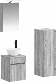 vidaXL Σετ Επίπλων Μπάνιου 4 pcs Γκρι Sonoma