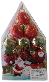 Σετ Χριστουγεννιάτικα στολίδια - 4cm - 12pcs - 023629-023629