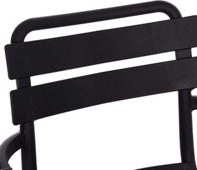 Πολυθρόνα illy στοιβαζόμενη pp μαύρη απόχρωση 56x58x81