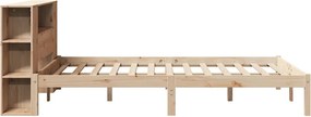 vidaXL Κρεβάτι Βιβλιοθήκη Χωρίς Στρώμα 120x200 εκ Μασίφ Ξύλο Πεύκο