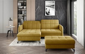 Γωνιακός καναπές Lorette-Moustardi-Αριστερή