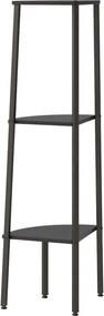 vidaXL Ραφιέρα Γωνιακή 3 Επίπεδων Μαύρο 45,5x31,5x120 εκ.