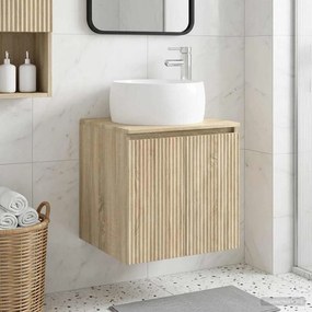 vidaXL Επιτοίχιο έπιπλο νιπτήρα μπάνιου Sonoma Δρυς