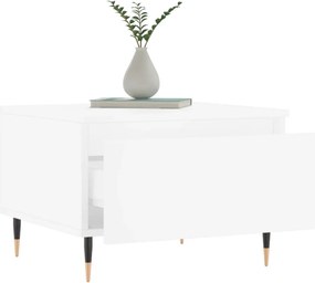 vidaXL Τραπεζάκια Σαλονιού 2 τεμ. Λευκά 50 x 46 x 35 εκ. Επεξεργ. Ξύλο