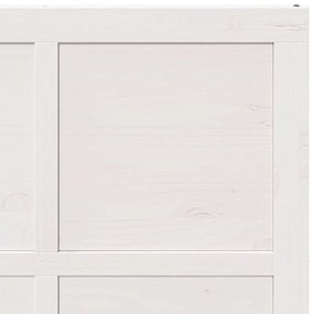 vidaXL Πόρτα αχυρώνα Λευκό 100 x 210 cm Μασίφ ξύλο πεύκου