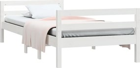 vidaXL Σκελετός Κρεβ. Χωρίς Στρώμα Λευκό 90x190 εκ Μασίφ Πεύκο