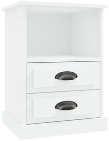 vidaXL Κομοδίνα 2 τεμ. Λευκά 43 x 36 x 60 εκ.