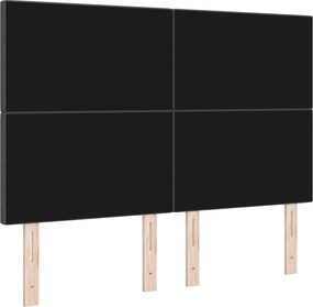 vidaXL Κεφαλάρι Σκούρο Γκρι 144 cm Υφασμάτινο Κορντουρά