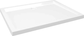 vidaXL Βάση Ντουζιέρας Ορθογώνια Λευκή 80 x 100 εκ. από ABS