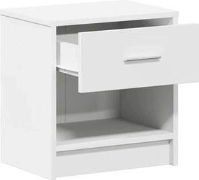 vidaXL Κομοδίνο με Συρτάρι Λευκό 39 x 28 x 41 εκ.