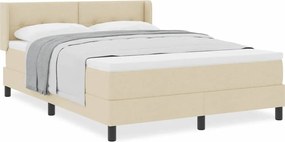 vidaXL Κρεβάτι με ελατήρια με στρώμα Κρεμ 200 x 140 cm Πολυεστέρας
