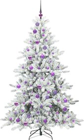 vidaXL Τεχνητό Χριστουγεννιάτικο Δέντρο με Άξονα με βάση Λευκό 180 cm