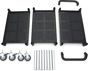 Serving Trolley – 3 Plastic Shelves – 86,5 x 42,5cm