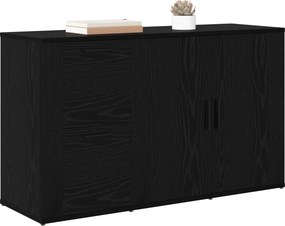 vidaXL Πλαϊνό γραφείο με συρτάρι Μαύρη Οξυά 100 x 33 x 59.5 εκ.