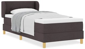 vidaXL Κρεβάτι με Ελατήρια και Στρώμα Κρεμ 90x200 εκ Υφασμα με στρώμα