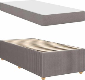 vidaXL Σκελετός Κρεβατιού Taupe 90 x 200 cm ύφασμα