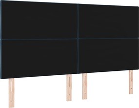 vidaXL LED κεφαλάρι Ανοιχτό γκρι 180 cm ύφασμα