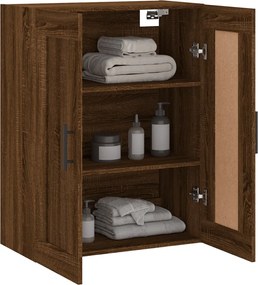 vidaXL Ντουλάπι Τοίχου Καφέ Δρυς 69,5 x 34 x 90 εκ. από Επεξεργ. Ξύλο