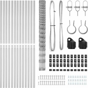 vidaXL Στύλος Περιφράξεων Γαλβανισμένο 25 x 1 m Ατσάλι