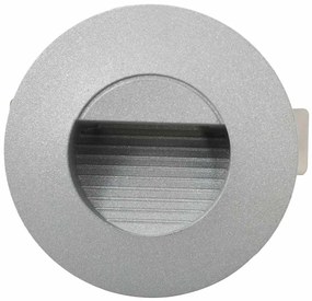 vidaXL Φωτιστικά Τοίχου LED Εξωτερικού Χώρου Στρογγυλά 6 τεμ. Ασημί 2W