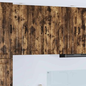 vidaXL Ντουλάπα Κουζίνας Καπνιστό Δρύς 30 x 31 x 80 εκ.