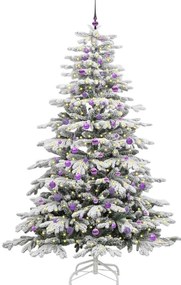 vidaXL Τεχνητό Χριστουγεννιάτικο Δέντρο με Άξονα Λευκό 240 cm