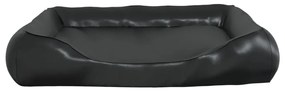 vidaXL Κρεβάτι Σκύλου Μαύρο 80 x 68 x 23 εκ. Συνθετικό Δέρμα