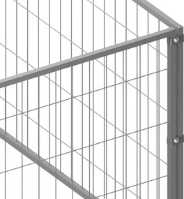 vidaXL Σπιτάκι Σκύλου Ασημί 80 μ² Ατσάλινο