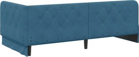 vidaXL Κρεβάτι Γωνίας Μπλε 90 x 200 cm Βελούδο