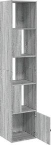 vidaXL Βιβλιοθήκη Γκρι Sonoma 40x36x189 εκ. από Επεξεργ. Ξύλο
