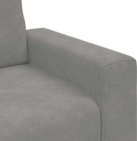 vidaXL Πολυθρόνα Ανοιχτό Γκρι Βελούδινη 100 x 77 x 82 εκ.