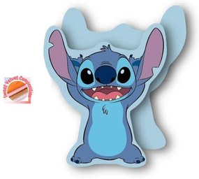 Διακοσμητικό Μαξιλάρι Μικρό Disney Home Velboa 15εκ. Stitch 90 Sky Blue DimCol