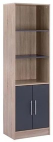 ΒΙΒΛΙΟΘΗΚΗ ΜΕΛΑΜΙΝΗΣ ENSLEY HM2027.04 SONAMA-ΓΚΡΙ 60x30x180Υ εκ.