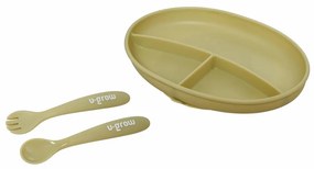 U-Grow UG-SET9OV Παιδικό Πιάτο Φαγητού από Σιλικόνη 3τμχ