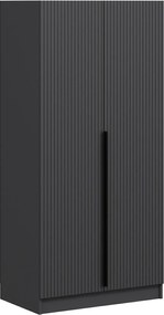 Διφυλλη Ντουλαπα Ανθρακι KALEO PLUS 52x74x210