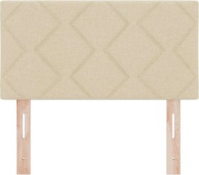 vidaXL LED κεφαλάρι Κρεμ 80 cm ύφασμα