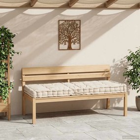 vidaXL Μαξιλάρα Δαπέδου / Παλέτας Μπεζ 120 x 80 x 10 εκ. Βαμβακερή