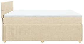 ΚΡΕΒΑΤΙ BOXSPRING ΜΕ ΣΤΡΩΜΑ ΚΡΕΜ 140X200 ΕΚ. ΥΦΑΣΜΑΤΙΝΟ 3287484