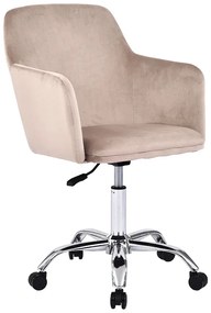 Καρέκλα γραφείου εργασίας Xever pakoworld βελούδο ροζ Model: 127-000034