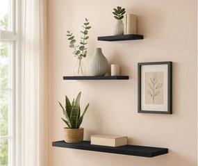 ΡΑΦΙΈΡΕΣ/ΡΆΦΙΑ ΤΟΊΧΟΥ FLOATING SHELF MDF L25*22,8CM BLACK 6RAN790NR