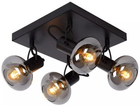 Φωτιστικό Οροφής Lucide 17993-14-30 MADEE Μαύρο Ματ (Black Mat)|Φυμέ (Smoke)