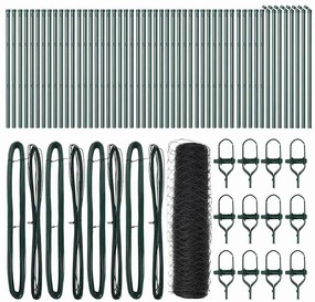 vidaXL Στύλος Περιφράξεων Γκρι 100 x 0,6 μ (50 μμ πλέγμα)