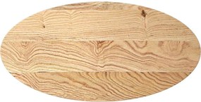 vidaXL Επιτραπέζια επιφάνεια 100x50x2 cm μασίφ ξύλο δρυς οβάλ