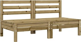 vidaXL Patio Sofa Vacuum pressure treated pinewood Natural Impregnated
