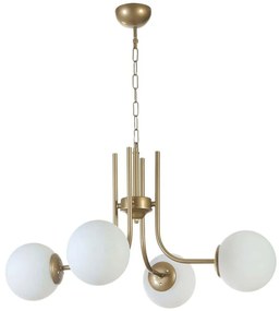 Φωτιστικό Οροφής Nevada 846STL5132 Φ65x70cm 4xE27 40W Gold-White Opviq