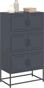 vidaXL Ντουλάπι Ανθρακί 68,5x38,5x123,5 εκ. από Ατσάλι