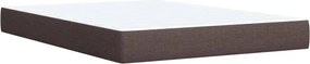 vidaXL Κρεβάτι Boxspring με Στρώμα Σκούρο Καφέ 140x190 εκ. Υφασμάτινο