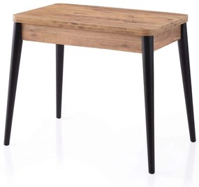 Τραπέζι Επεκτεινόμενο Dolunay 974NMB2207 100/120x60x75cm Pine-Black Particle Board, Metal